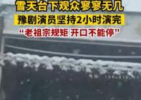 豫劇演員雪天為3名觀眾表演2小時(shí) 真相曝光簡(jiǎn)直太驚人了