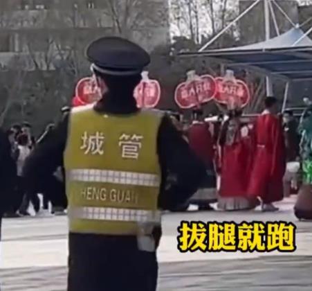 “青蛙賣崽”遇見(jiàn)城管撒腿就跑 到底是什么情況?