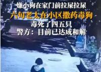 女子疑在小區(qū)內(nèi)撒藥致多條狗死亡 背后原因簡直驚呆了眾人