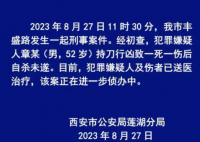 男子持刀行兇致一死一傷 警方通報 真相曝光簡直太驚人了
