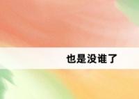 也是沒誰了網(wǎng)絡(luò)梗詞解釋
