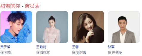 甜蜜的你演員表介紹