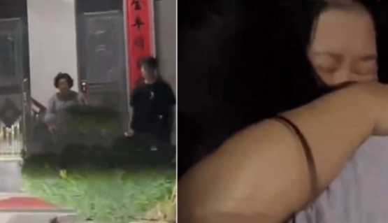 團聚的意義！女子回家過中秋 凌晨3點媽媽和弟弟還在門口等候