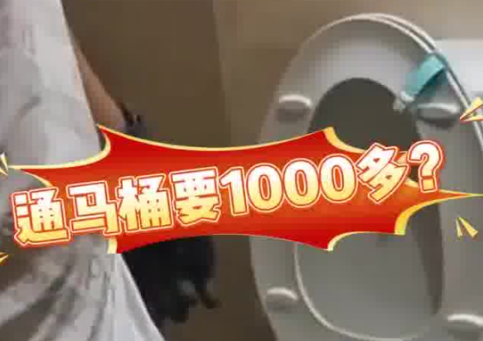 女子80元預約通馬桶結賬超1000元 這太貴了吧
