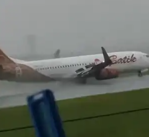 驚險(xiǎn)一幕 印尼一客機(jī)著陸時(shí)險(xiǎn)墜毀 究竟是怎么回事？