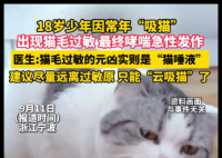 男孩常年“吸貓”致哮喘急性發(fā)作 究竟是怎么回事？